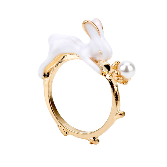 Jewelry - Enamel Bunny Rabbit Ring🐇